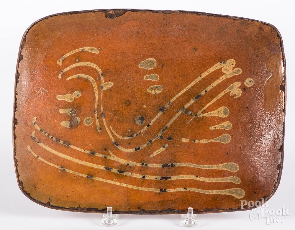 Appraisal: Redware loaf dish th c Redware loaf dish th c