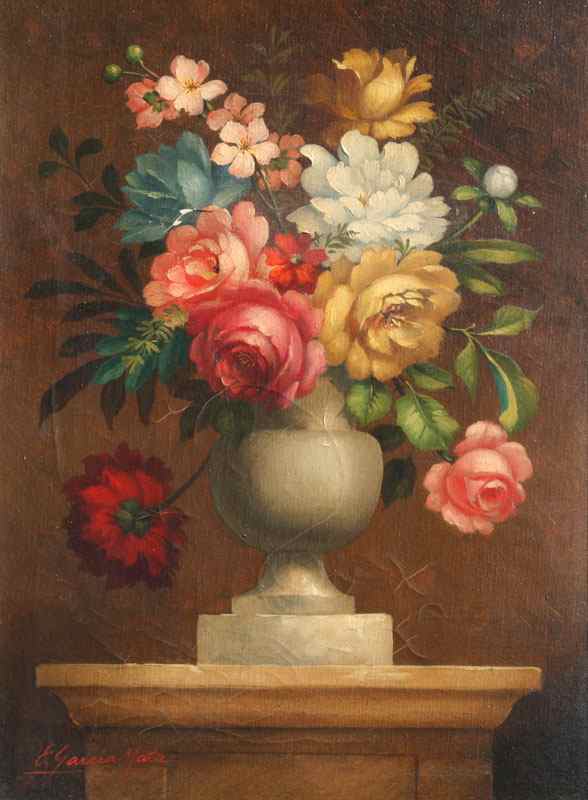 Appraisal: MATA Emilio Garcia Cuban - Still Life of Flowers in