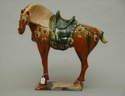 Appraisal: Large Tang-Style Porcelain Horse