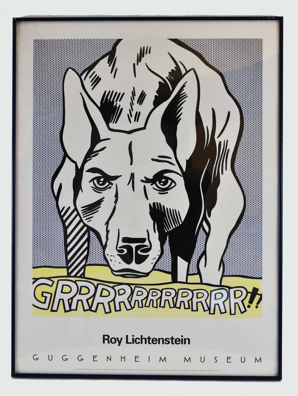 Appraisal: ROY LICHTENSTEIN AMERICAN - LITHOGRAPHGRRRRRRRRRRR Inscribed lower margin Offset Color