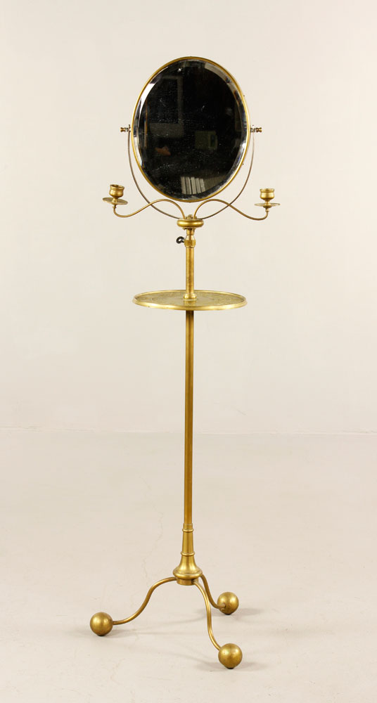 Appraisal: - th C Victorian Brass Shaving Stand th century Victorian