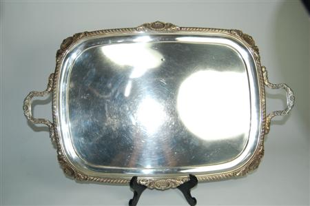 Appraisal: An Edwardian butler's tray London of rectangular outline with gadrooned