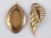 Appraisal: A mixed lot comprising an antique locket back pendant A