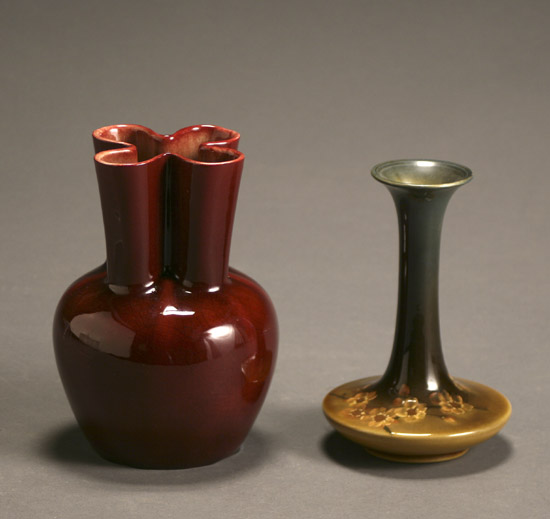 Appraisal: Two Rookwood Vases The first decorated by Sadie Markland and