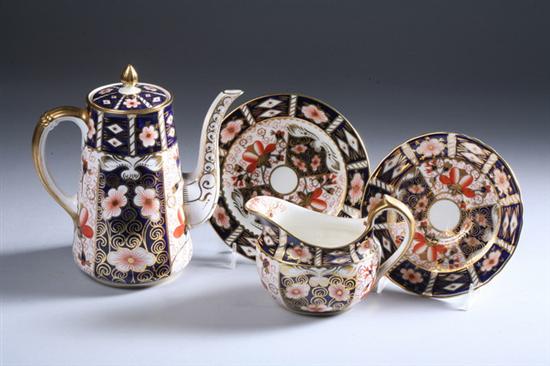 Appraisal: PIECES ROYAL CROWN DERBY IMARI-DECORATED PORCELAIN Traditional Imari pattern retailed