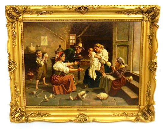 Appraisal: Giovanni Maresca Italian th C oil on canvas board depicting