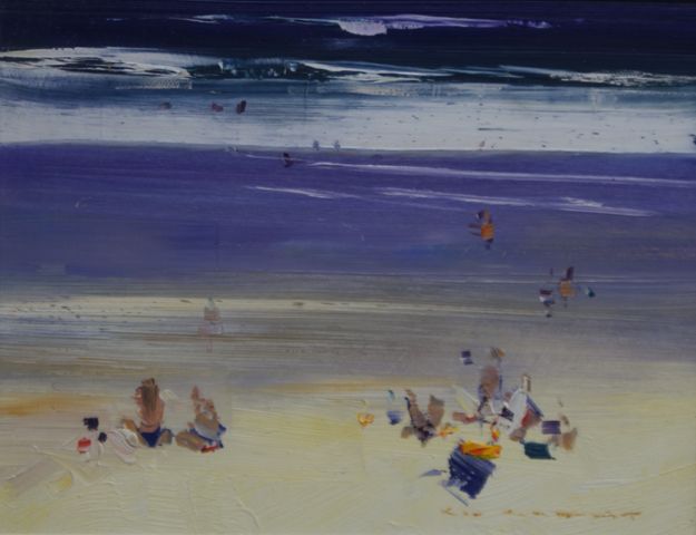 Appraisal: Ken Knight born Beach Reflections oil on board signed 'Ken