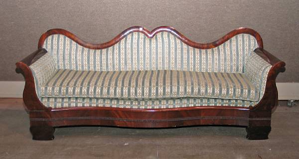 Appraisal: A Victorian mahogany sofa third quarter th century height in