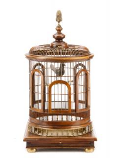 Appraisal: Theodore Alexander Decorative Birdcage Theodore Alexander founded A decorative brass