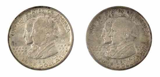 Appraisal: Two U S Alabama Commemorative Silver Half Dollars including a