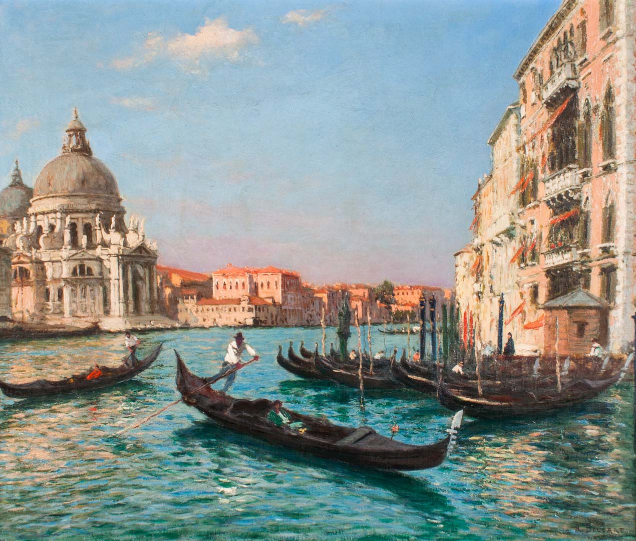 Appraisal: Gaston Boucart Venice oil on canvas French - View of