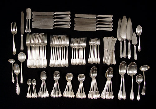 Appraisal: GORHAM ROANOKE STERLING FLATWARE SERVICE pieces in the Roanoke pattern