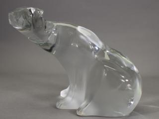 Appraisal: Signed French Lalique Polar Bear Signed French Lalique Polar Bear