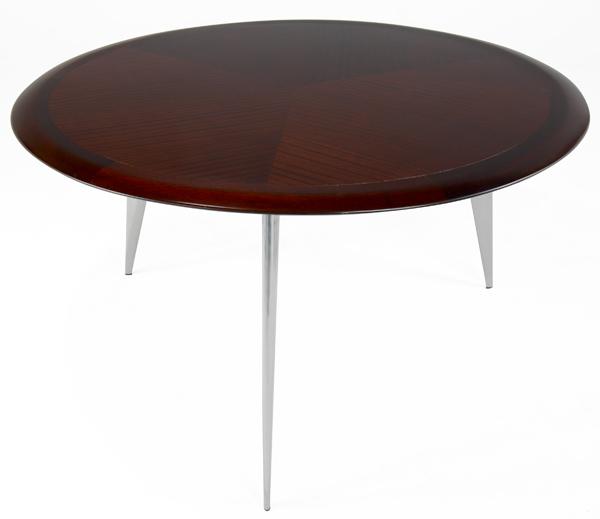 Appraisal: PHILIPPE STARCK ALEPH DRIADE Dining table with circular mahogany venneer