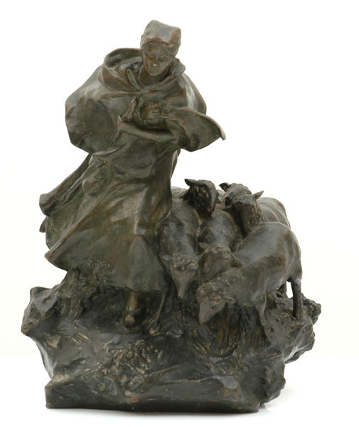 Appraisal: Charles Korschann - Shepardess bronze signed 'Ch Korshann' x x