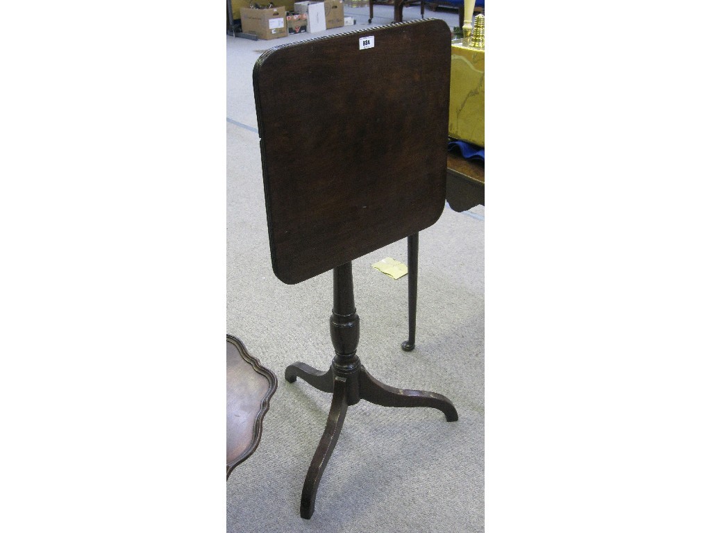 Appraisal: Mahogany snap top pedestal occasional table