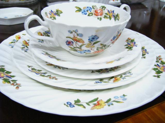 Appraisal: Set of Ainsley English Fine Bone China ''Cottage Garden'' pattern