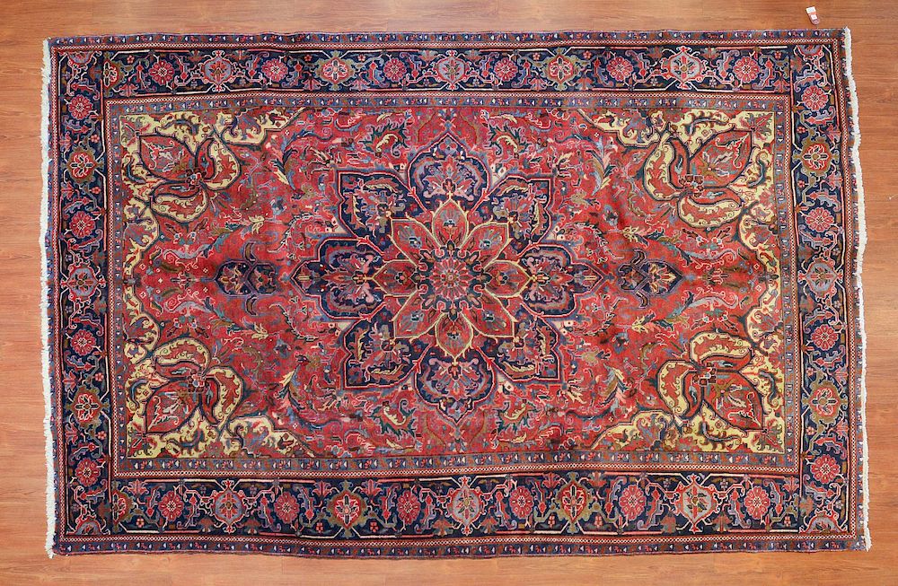 Appraisal: Ahar Herez Rug approx x Iran circa Condition Reduced fringes