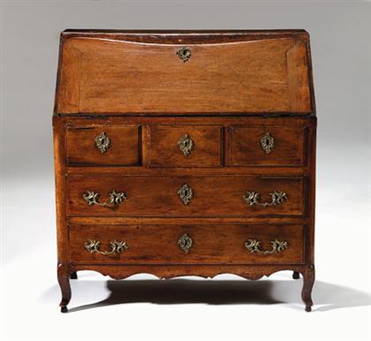 Appraisal: Louis XV walnut slant front desk circa stamped l cresson