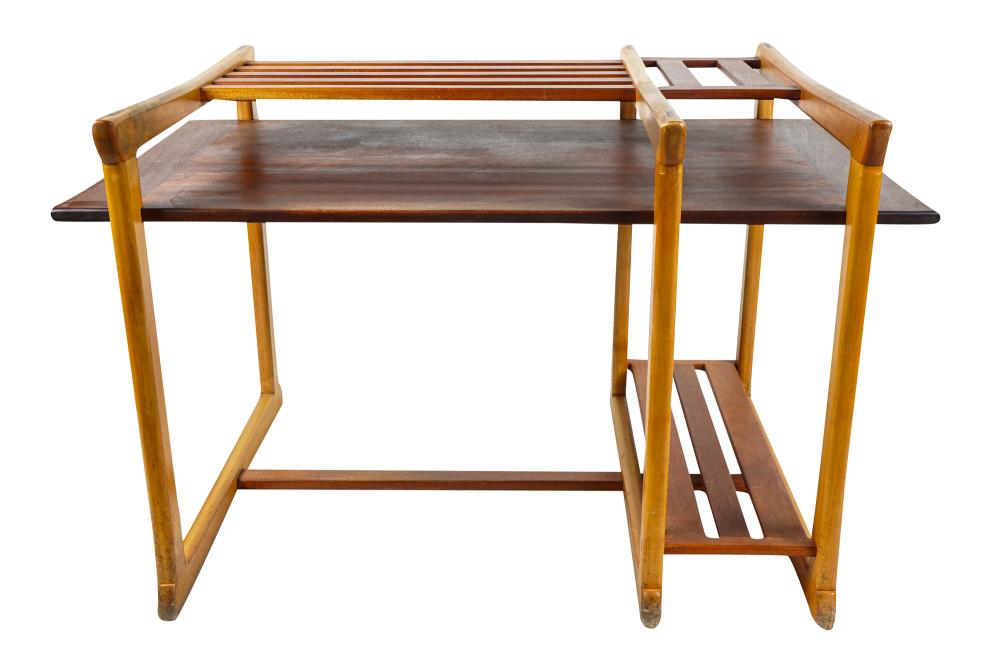 Appraisal: CONTEMPORARY TEAK DESK inches wide inches deep inches high tabletop