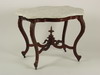 Appraisal: PARLOR TABLE - Circa - marble top walnut parlor table