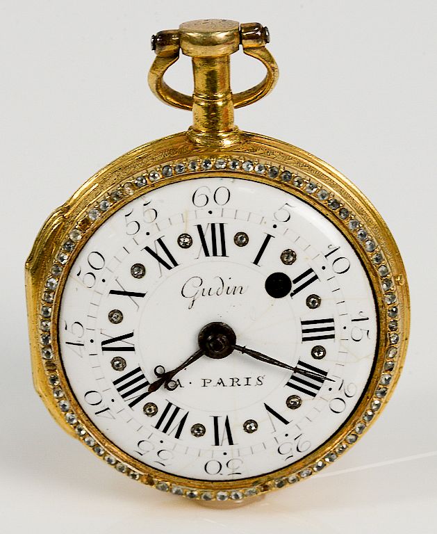 Appraisal: French Gudin karat gold open face pocket watch having white