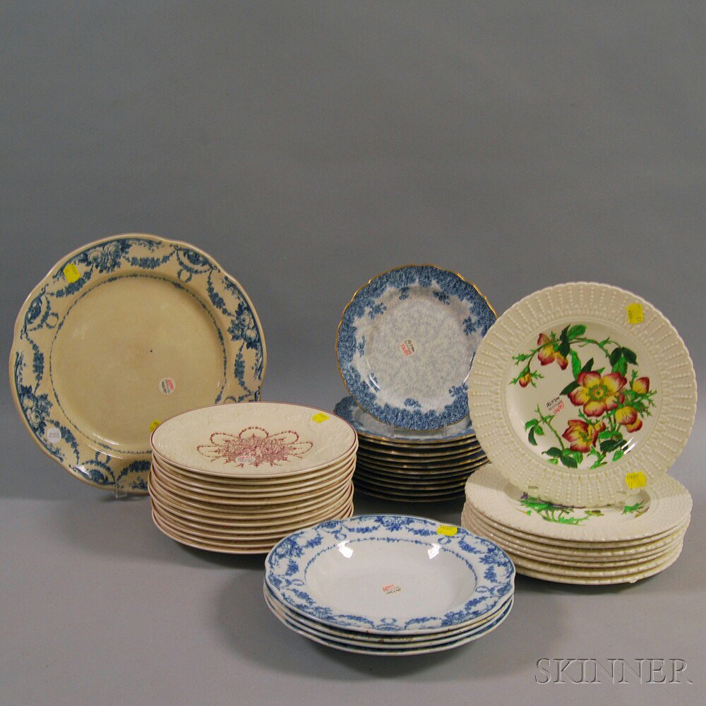 Appraisal: Thirty-six Miscellaneous Plates four Wedgwood Crosvenor bowls and a charger