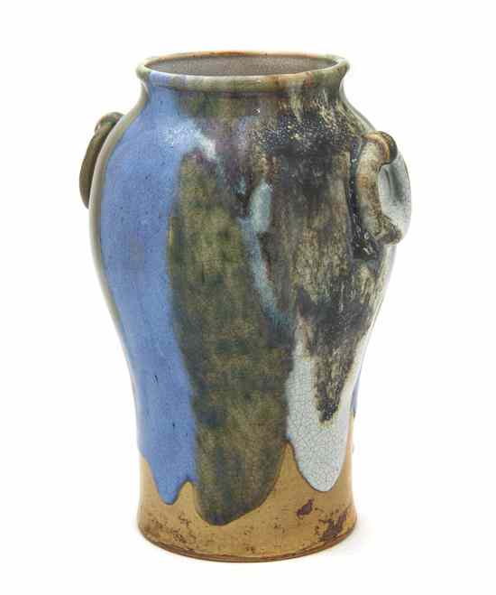 Appraisal: A Modern Japanese Glazed Ceramic Vessel of baluster form with