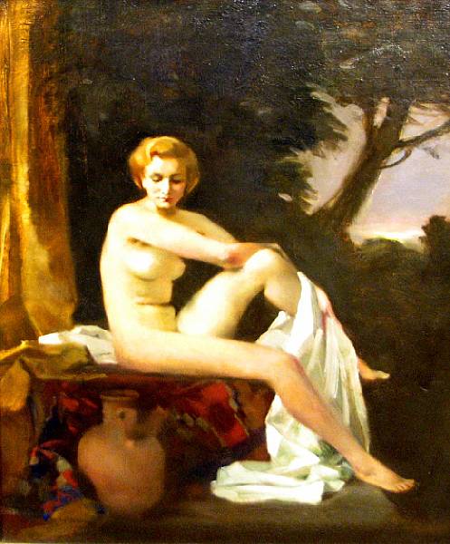 Appraisal: Rudolf Nissl German - A Sitting Nude signed 'R Nissl'