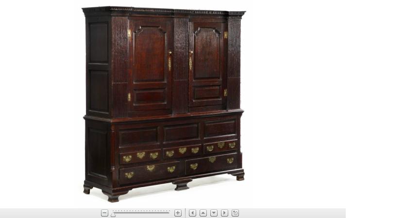 Appraisal: Large provincial oak livery cupboard early th century