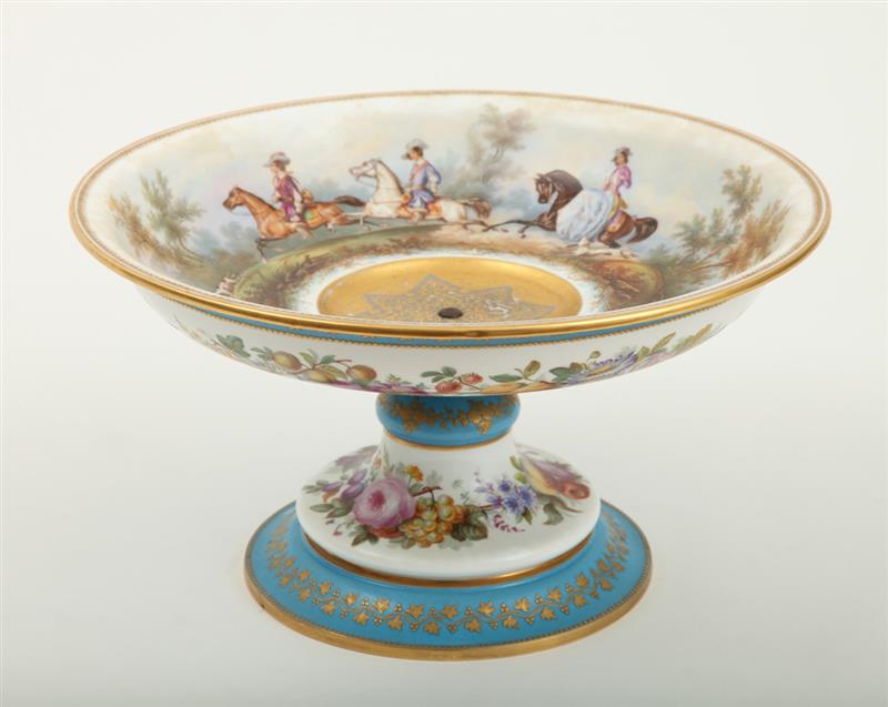 Appraisal: SEVRES PORCELAIN STEMMED COMPOTE With rubbed Chateau des Tuileris mark