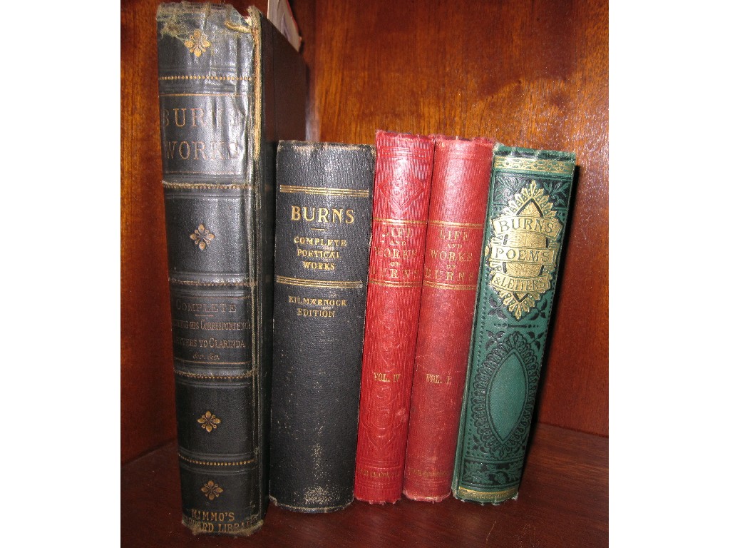 Appraisal: Lot comprising five Burns books