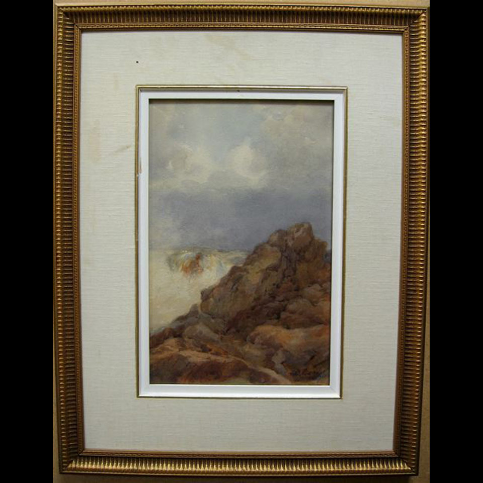 Appraisal: CHARLES MACDONALD MANLY - CANADIAN CANTLEY FALLS WATERCOLOUR DATED TITLED