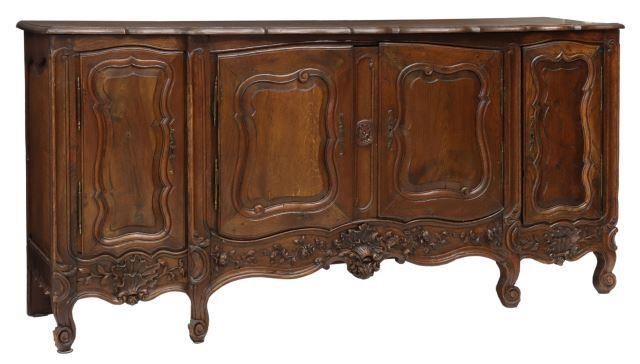 Appraisal: French Provincial Louis XV style oak sideboard late th c