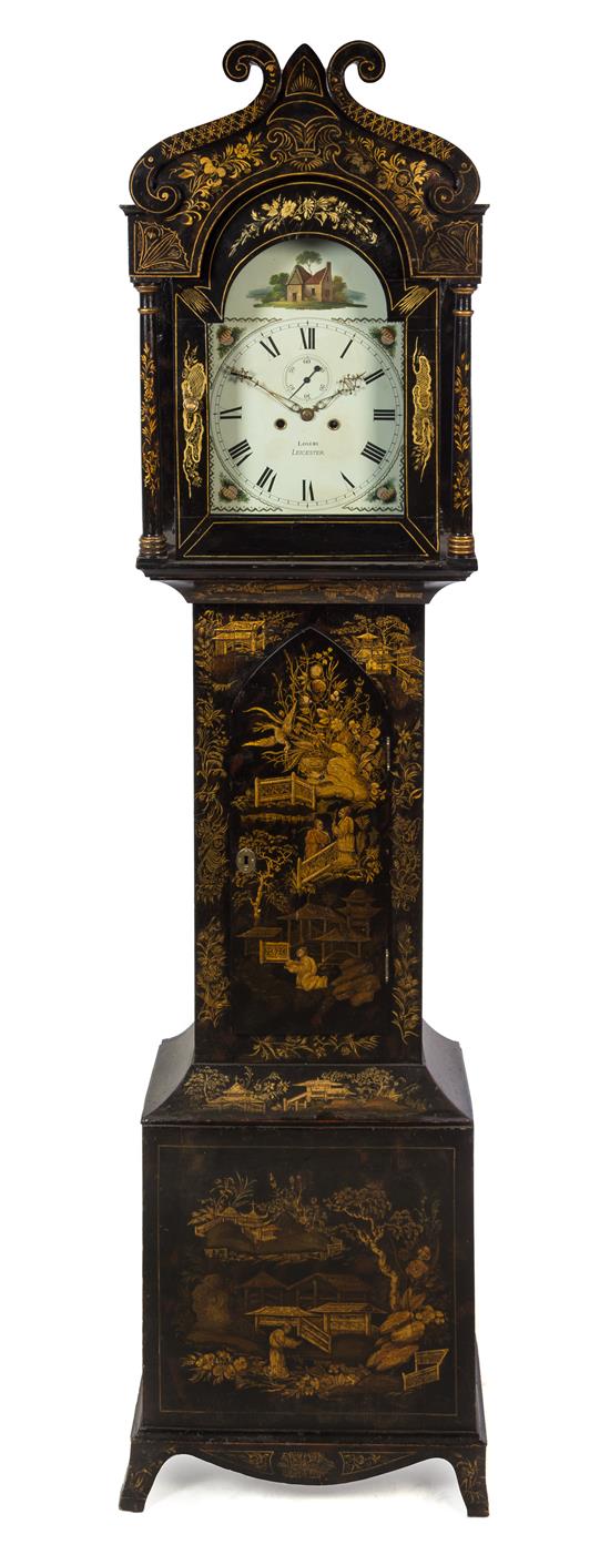 Appraisal: Sale Lot A Victorian Chinoiserie Decorated Tall Case Clock edward