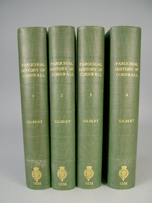 Appraisal: Cornwall - Gilbert Davies THE PAROCHIAL HISTORY OF CORNWALL vol