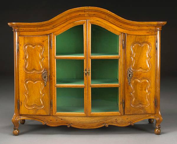 Appraisal: A Louis XV style fruitwood cabinet th century height in