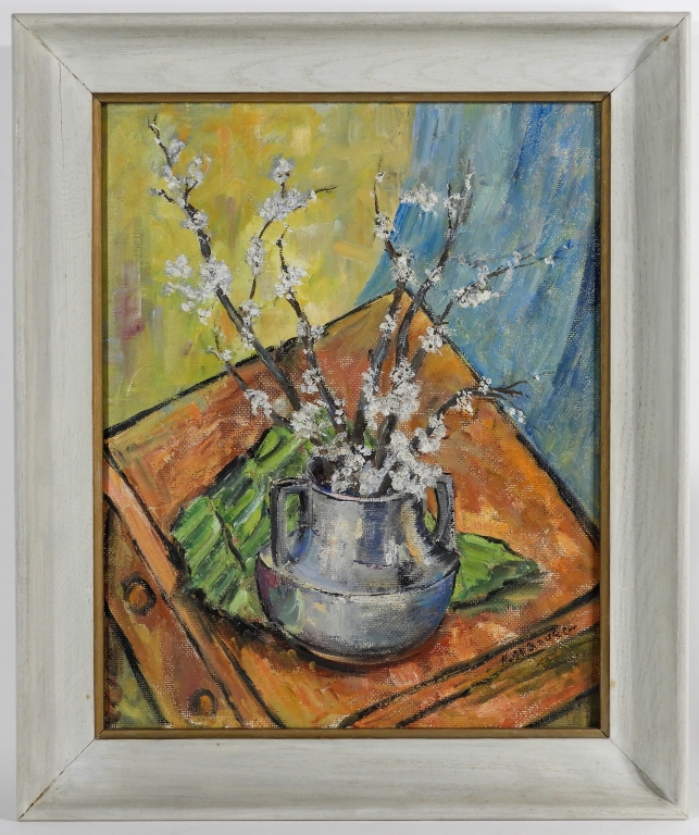 Appraisal: HELEN AUBOURG IMPRESSIONIST STILL LIFE PAINTING Massachusetts th CenturyCape Ann