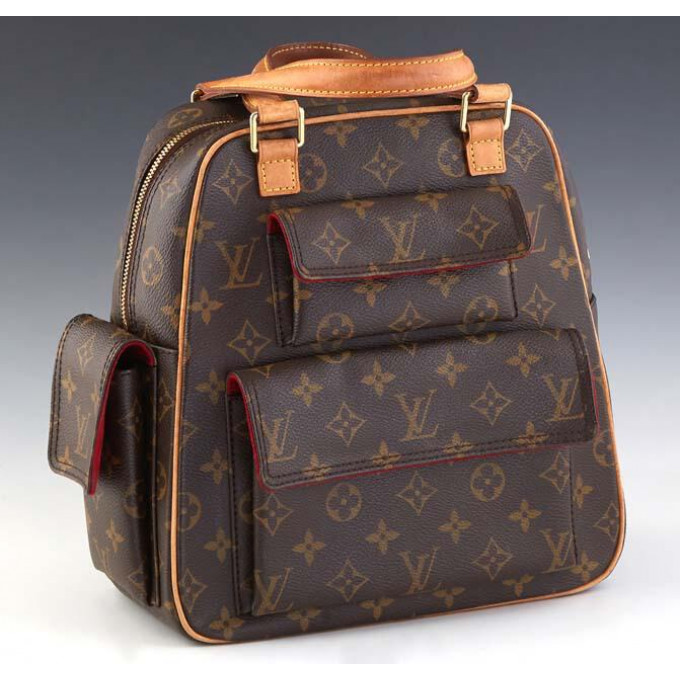 Appraisal: Louis Vuitton Excentri-Cite Handbag in brown monogram coated canvas with