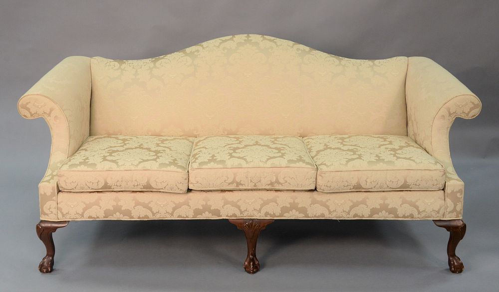 Appraisal: Ethan Allen Chippendale-style sofa lg Ethan Allen Chippendale-style sofa lg