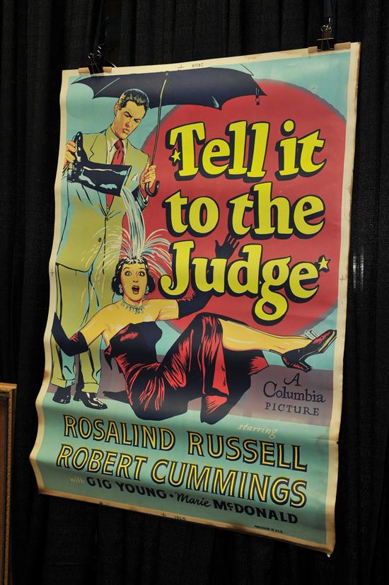 Appraisal: TELL IT TO THE JUDGE MOVIE POSTER American film released