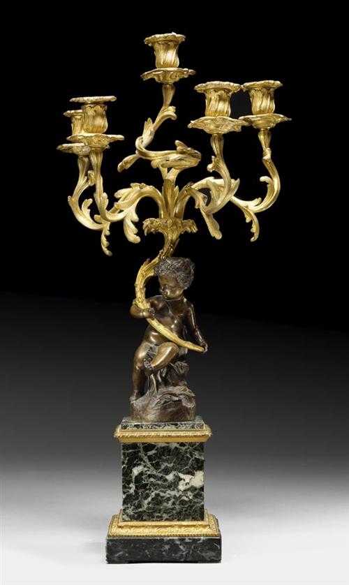 Appraisal: IMPORTANT CANDELABRA A LA PETITE BACCHANTE late Louis XV Paris