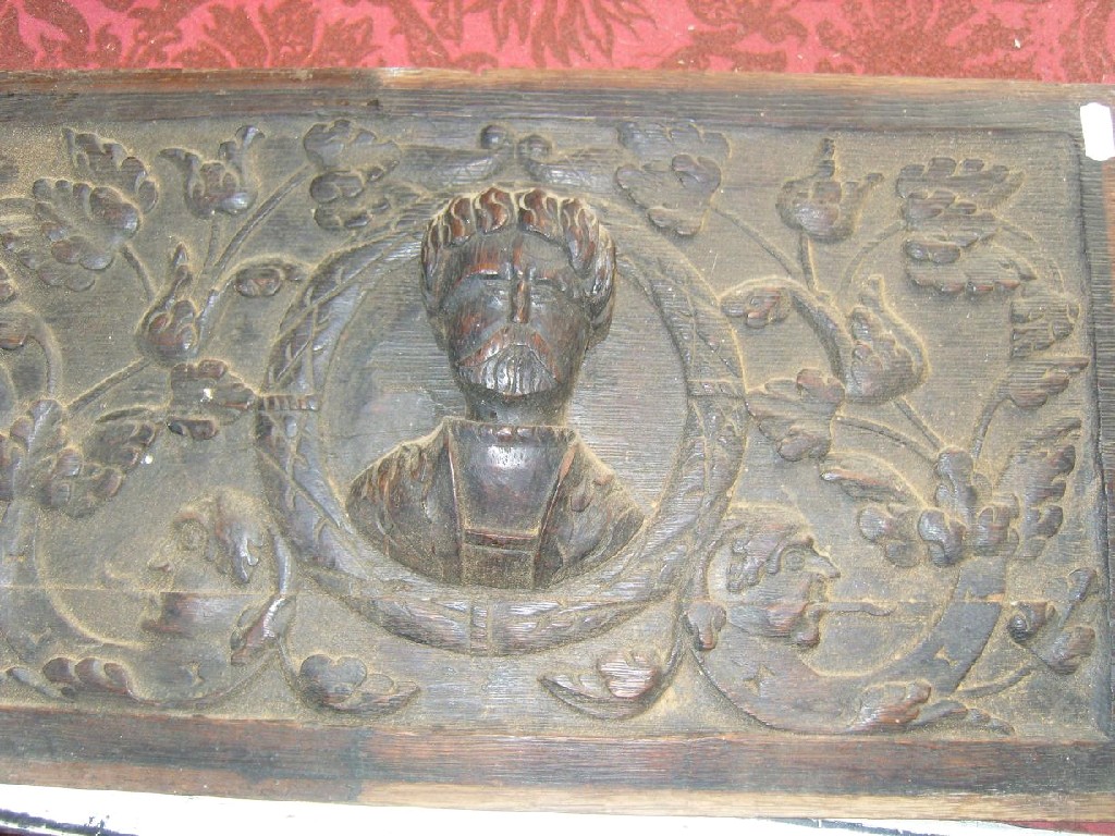 Appraisal: Three th century oak panels of rectangular form with raised