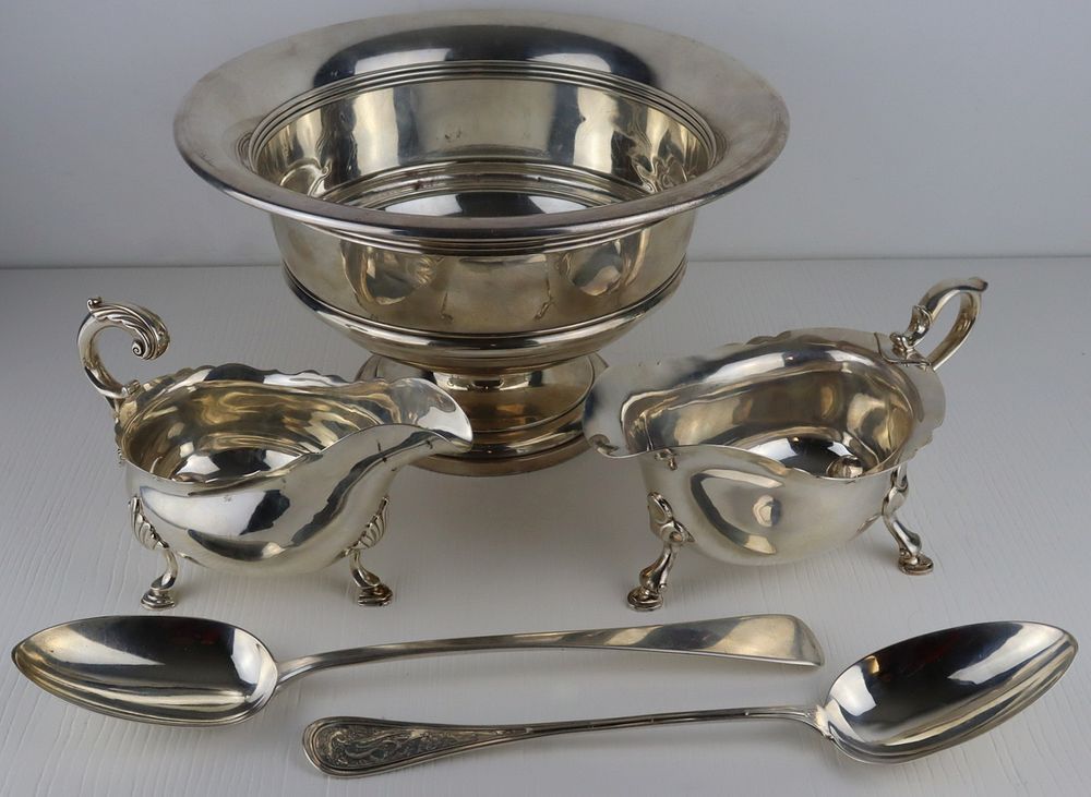 Appraisal: SILVER Assorted Silver Hollow Ware and Flatware Includes a Tiffany