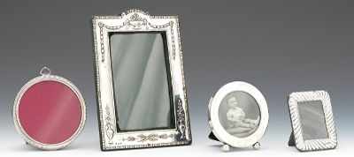 Appraisal: A Collection of Sterling Silver Tabletop Picture Frames Including a