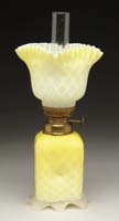 Appraisal: RARE YELLOW SATIN DQMOP MINI LAMP S - Dark yellow