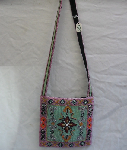 Appraisal: A CHRISTIANA LADY'S BEADED PURSE having a multi-colored beaded front