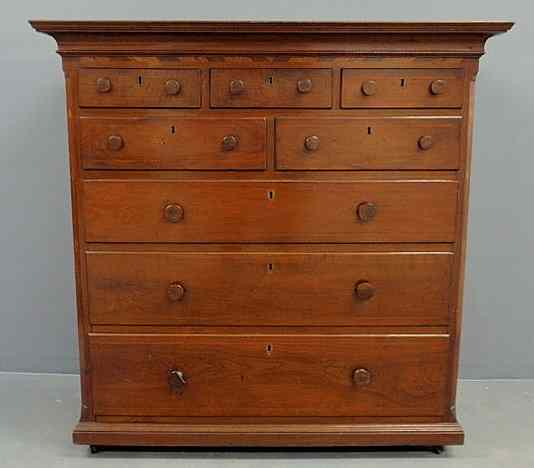 Appraisal: Pennsylvania Hepplewhite inlaid walnut chest of drawers c from the