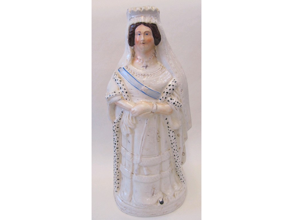 Appraisal: Staffordshire figure of Queen Victoria commemorating her jubilee in