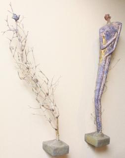 Appraisal: Robin Grebe American b - Persephone Glass ceramic and wood